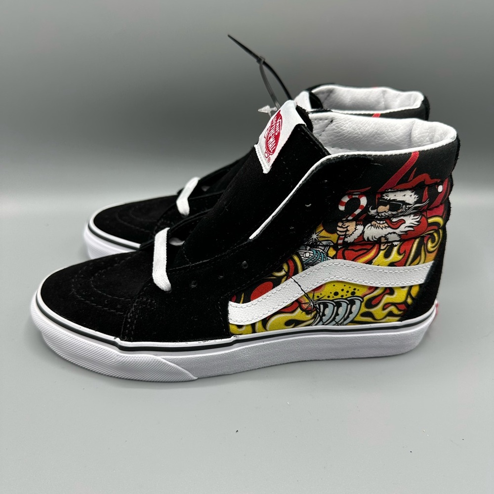 Vans Sk8-Hi Christmas Holiday Santa Flame Skate Shoes Sneakers Women’s Size 6.5